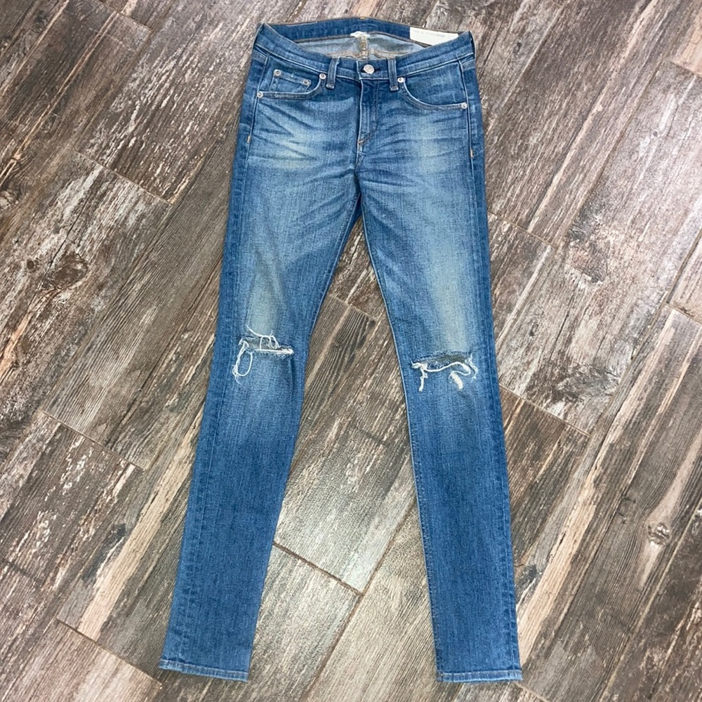 Rag & Bone Distressed Skinny Jeans Capistrano Size 26